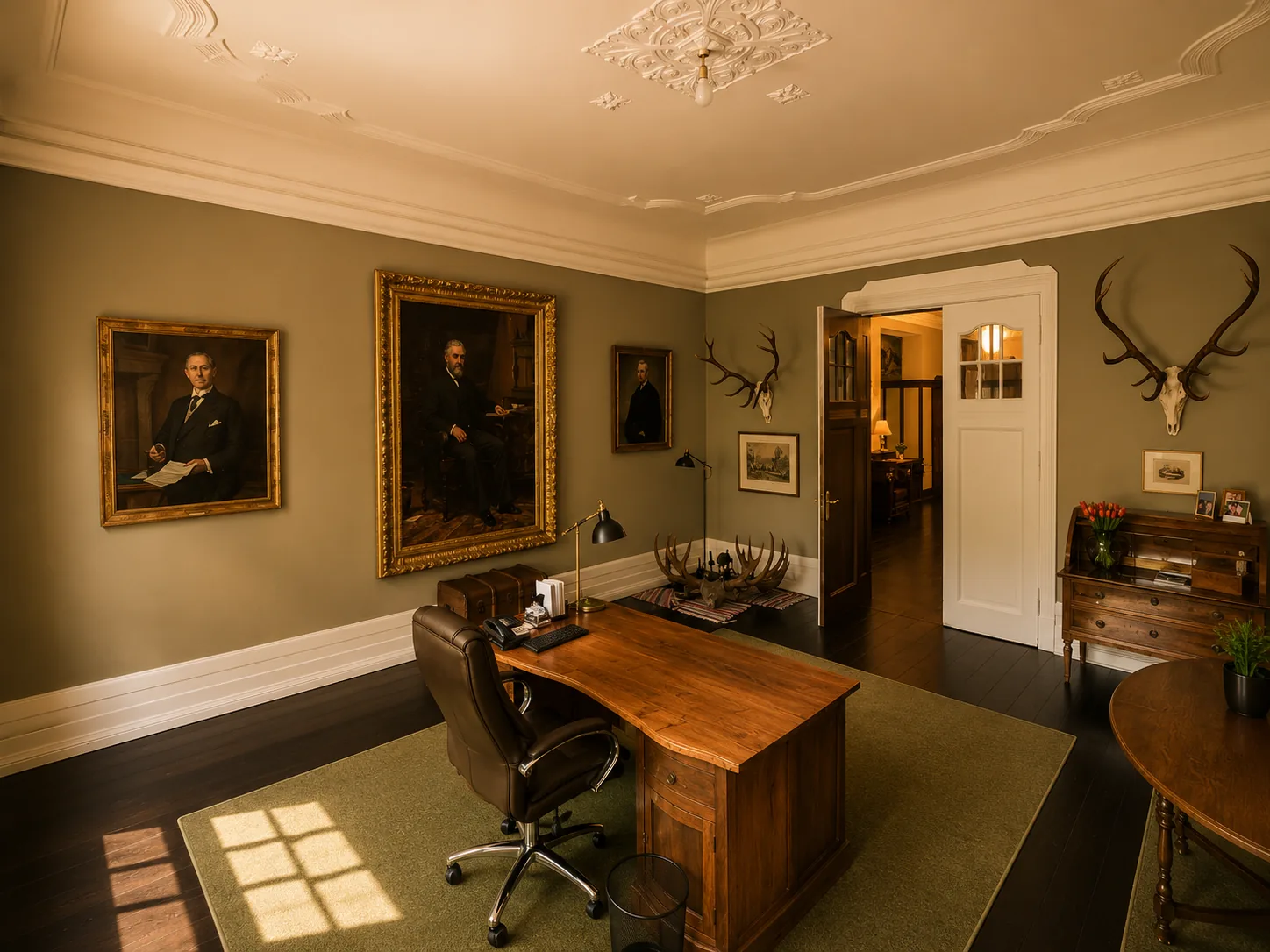 Historisches Besprechungszimmer in Haus Kerberg